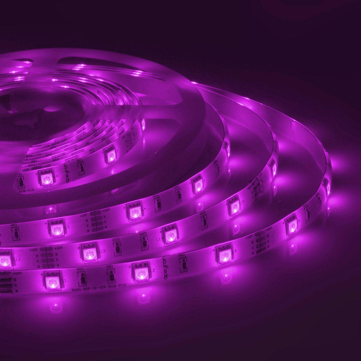 Лента светодиодная СТ smd5050 30д/м 12В IP65 5м RGB Apeyron - Фото 12