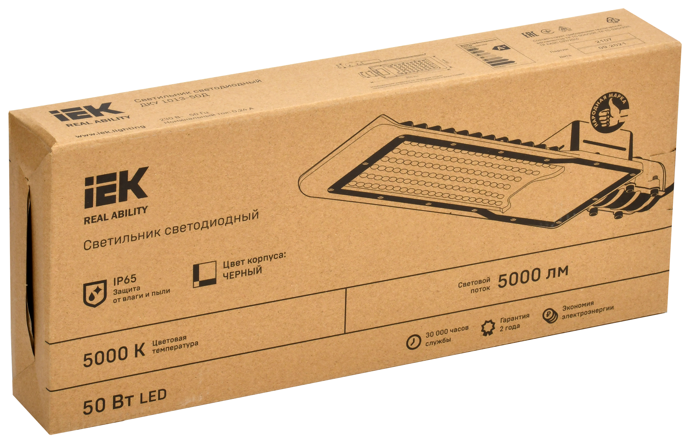 Светильник светодиодный консольный ДКУ 1013-50Д 5000К IP65 IEK - Фото 2
