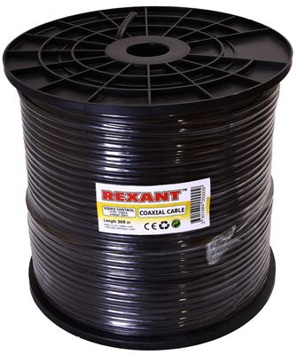 Кабель ККСВ-П+2х0,5 мм, 305 м, черный, REXANT - Фото 2