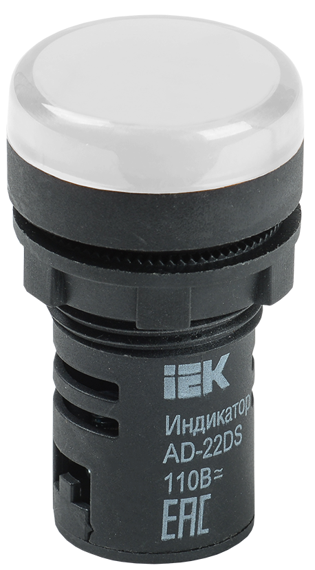 Лампа AD22DS(LED)матрица d=22мм белый 110В AC/DC IEK