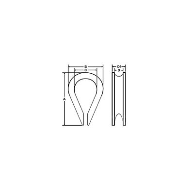 Коуш DIN 6899, d=8 REXANT - Фото 2