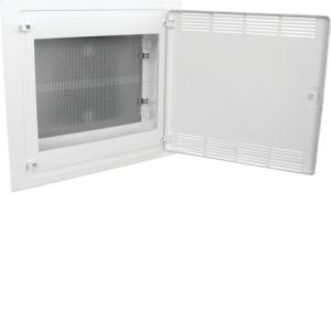 Щит cкрытой установки  Multimedia (382х426х72), IP-40 // Hager - Golf (Белая дверь с перфорацией)