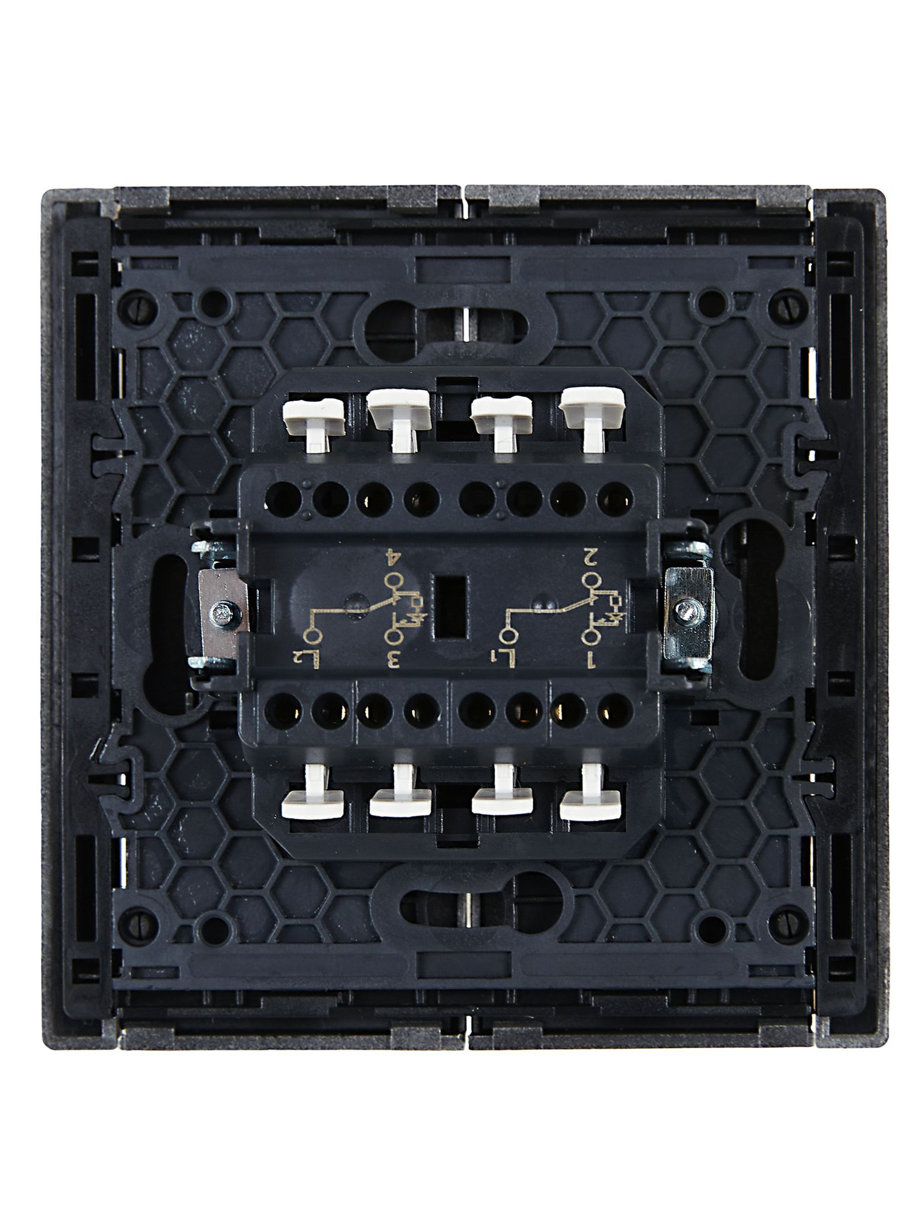 FORTE&PIANO Выключатель 2-клавишный проходной с индикацией 10А FP508 сталь IEK - Фото 4