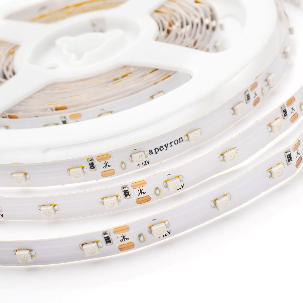 Лента светодиодная СТ smd3528 60д/м 12В IP67 5м зеленый Apeyron - Фото 7