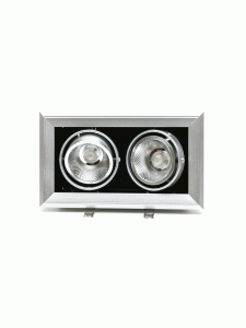 Панель светодиодная встраиваемая прямоугольная PSP-S 2x9W 4000K 24° IP40 серая  Jazzway