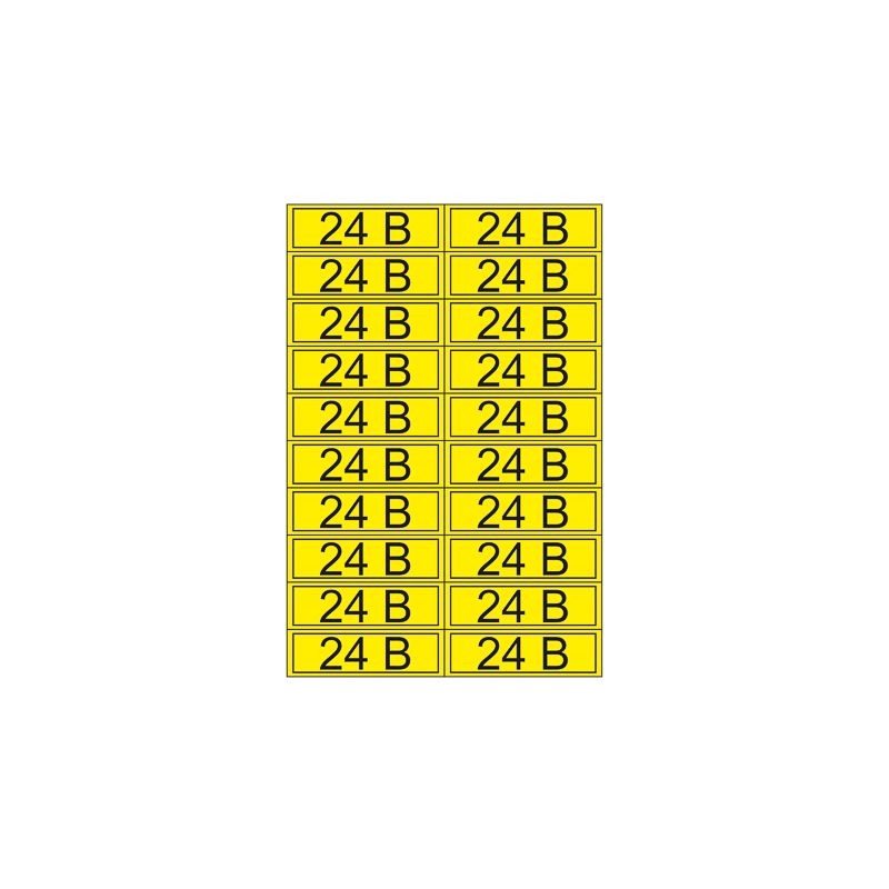 Наклейка знак электробезопасности «24 В» 15х50 мм REXANT (20 шт на листе)