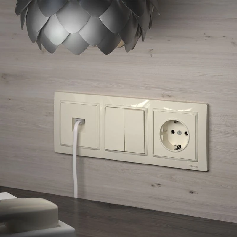 Телефонная розетка RJ-11 (слоновая кость) Werkel - Фото 4