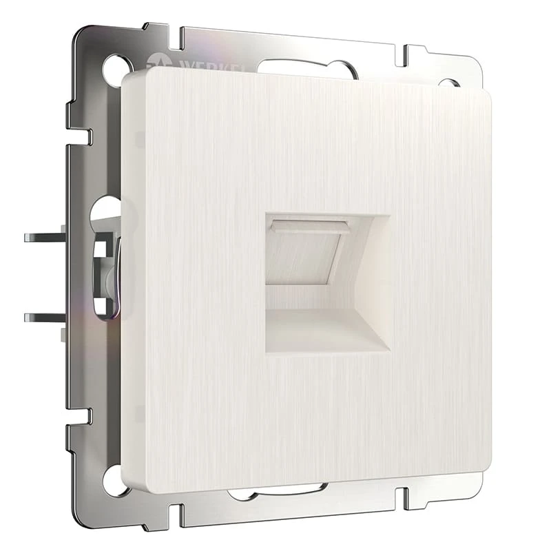 Розетка Ethernet RJ-45 (перламутровый рифленый) Werkel