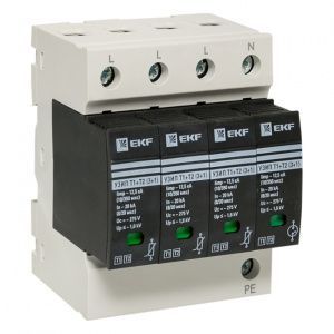 УЗИП Т1+Т2; Iimp-12,5kA; In-20kA; Uc-275В; 3+1 EKF OV12-31-506