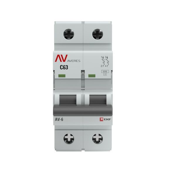 AV-6 2P 25A (B) 6kA EKF AVERES - Фото 2
