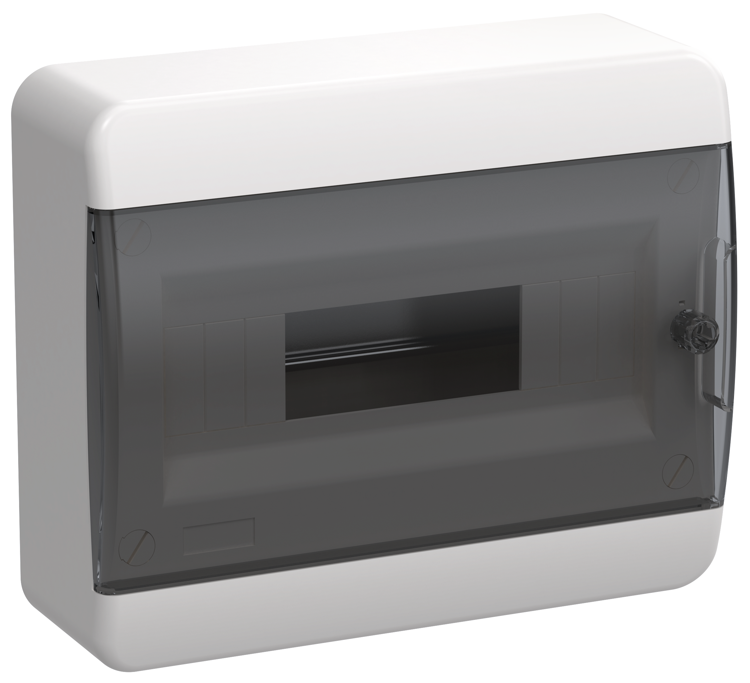 TEKFOR Корпус пластиковый ЩРН-П-12 IP41 черная прозрачная дверь IEK
