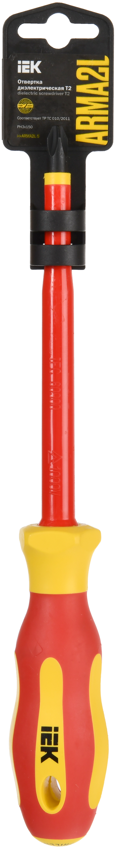 ARMA2L 5 Отвертка диэлектрическая PH3х150 Т2 IEK - Фото 2