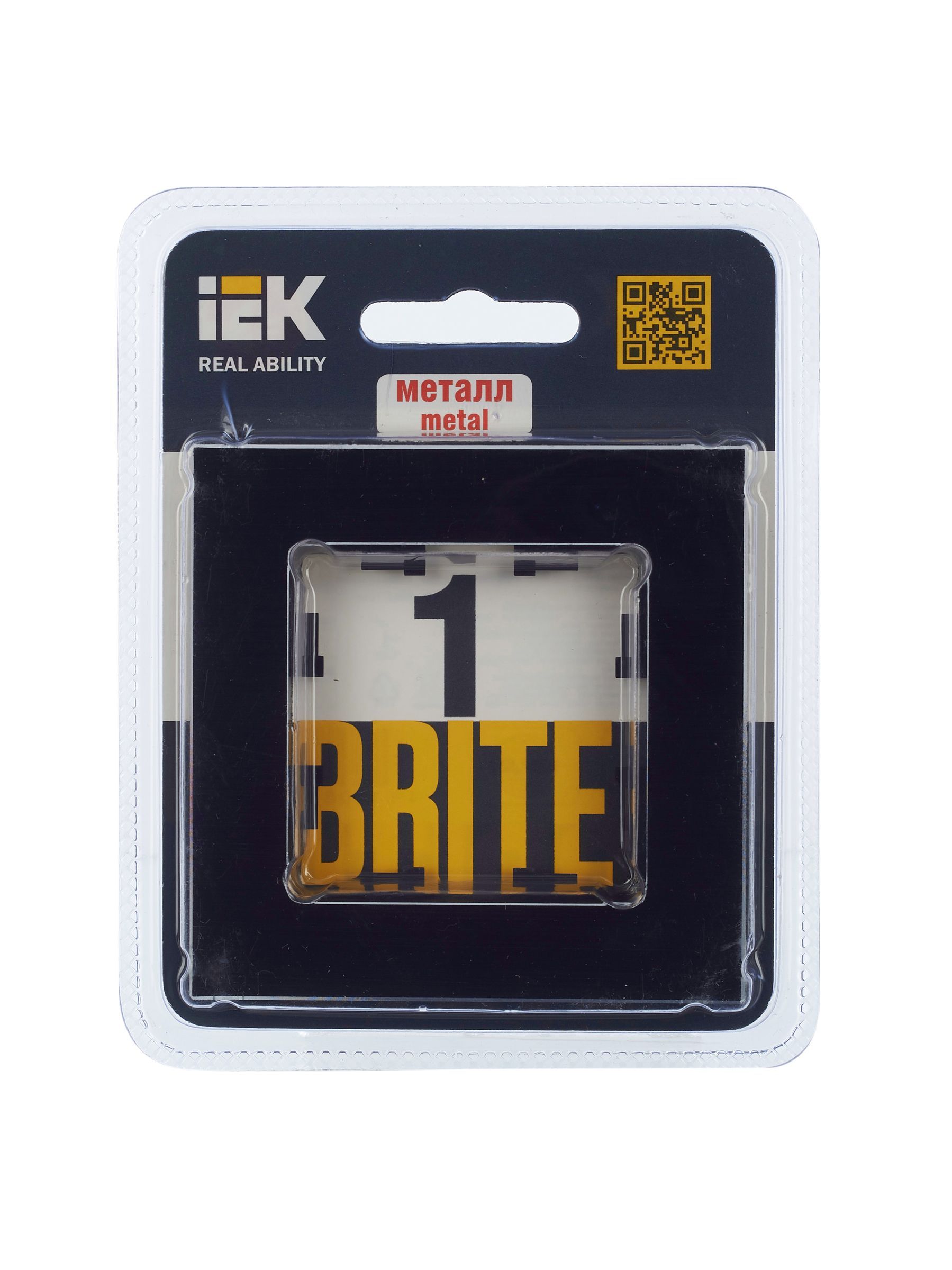 BRITE Рамка 1 -местная РУ-1-1-БрЧ металл черный IEK - Фото 8