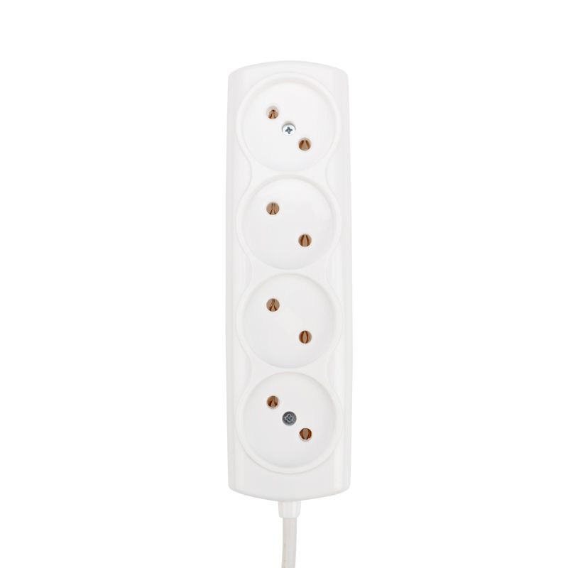Удлинитель PROconnect OPTIMA 4 гнезда, 7 м, 2х0.75 мм², б/з, белый