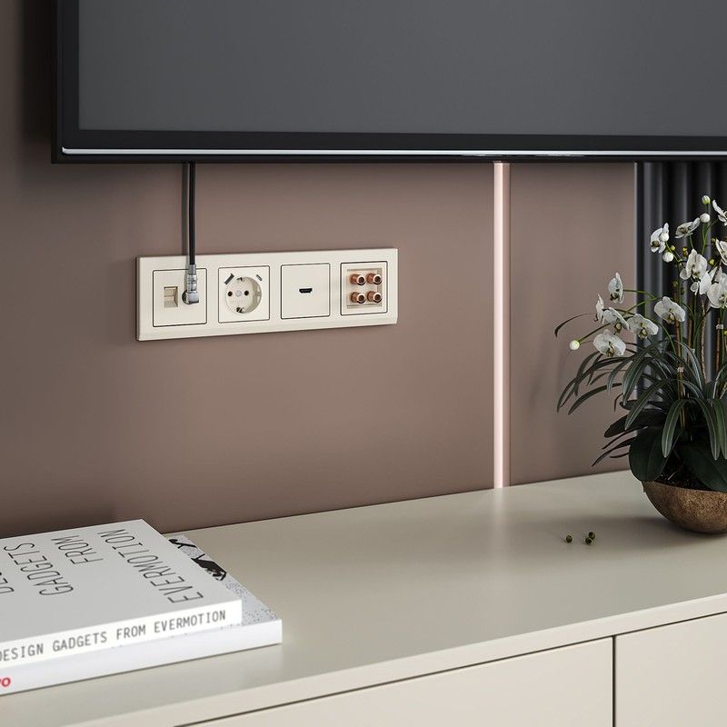 Розетка с заземлением, шторками и USB тип A+C (слоновая кость) Werkel - Фото 6