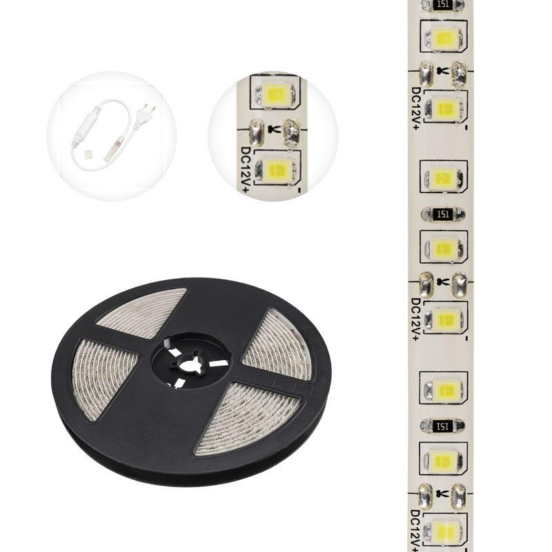 Лента светодиодная 12В, SMD2835, 9,6 Вт/м, 120 LED/м, 6500К, 8мм, 5м, IP65 LAMPER - Фото 3