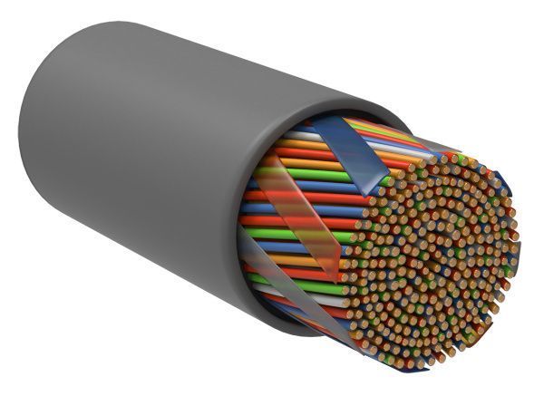 ITK Витая пара U/UTP кат.5E 10х2х24AWG solid PVC серый (305м)