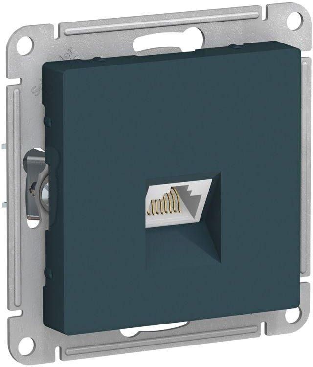Розетка компьютерная AtlasDesign RJ45 кат.5E механизм изумруд SE ATN000883