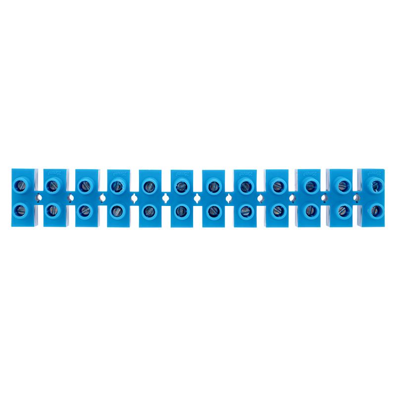 Клеммная винтовая колодка KВ-25 10-25, ток 60 A, полипропилен синий REXANT (10 шт./уп.) - Фото 4