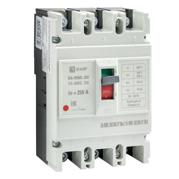 ВА-99МL 250/250А 3P 20кА EKF Basic - Фото 2