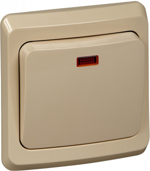 Выключатель 1-кл. СП Этюд 10А IP20 с подсветкой крем. SE BC10-005K - Фото 3