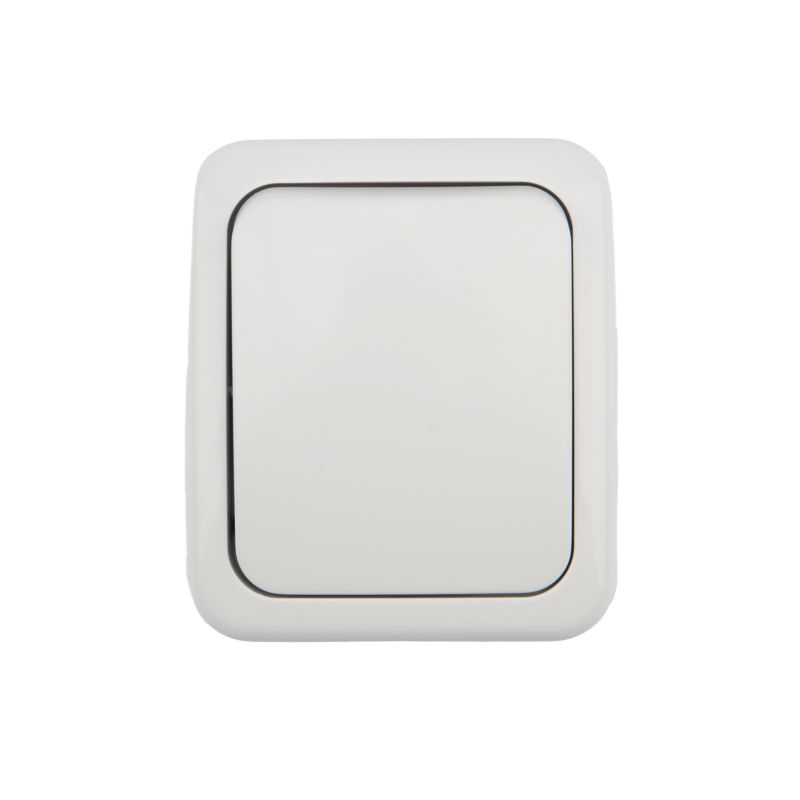 Переключатель проходной Mini OG IP54 о/у, белый KRANZ - Фото 3