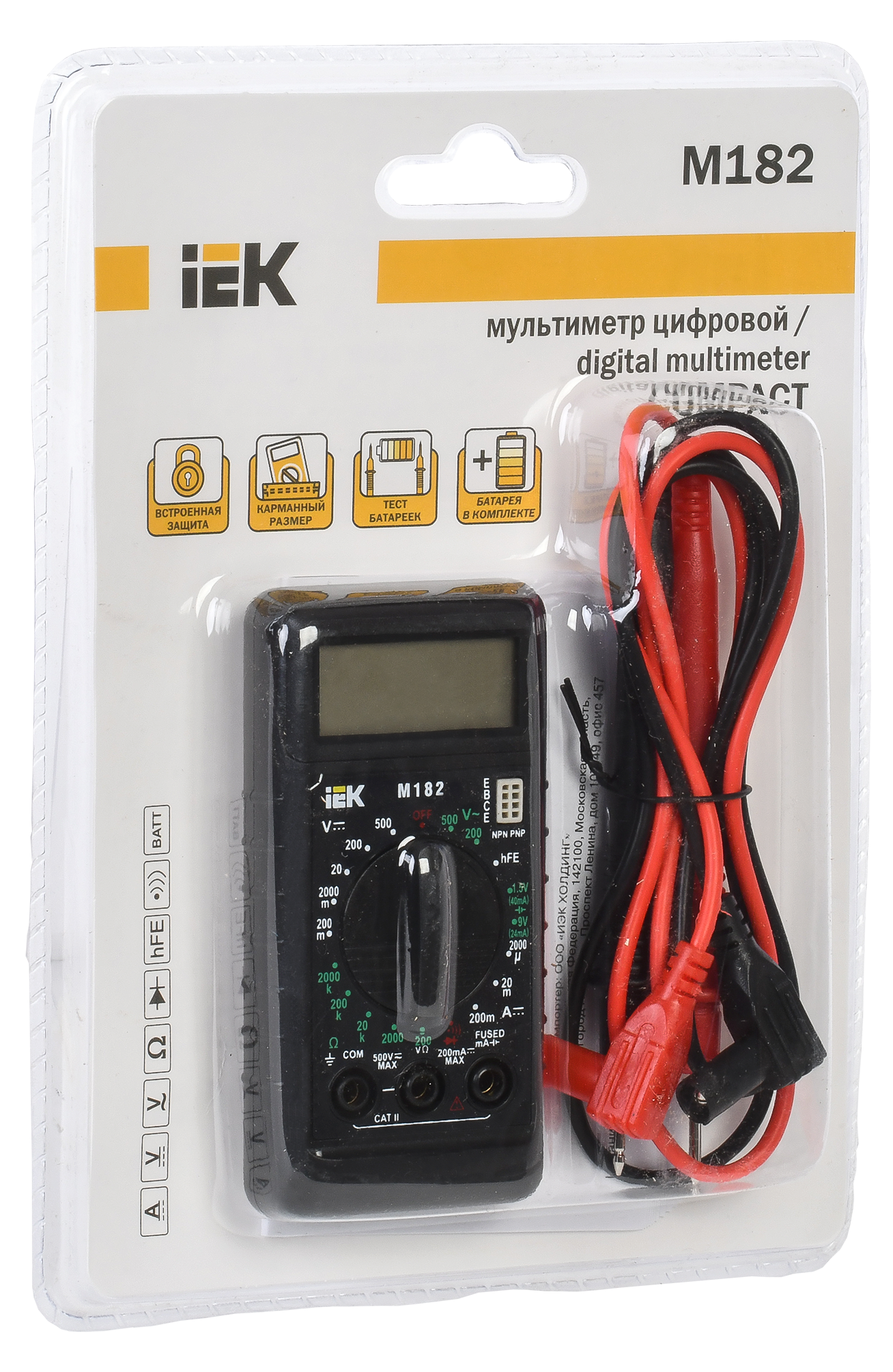 Мультиметр цифровой COMPACT M182 IEK - Фото 2