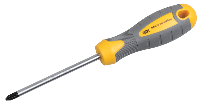 Отвертка крестовая MASTER Ph0х75мм IEK
