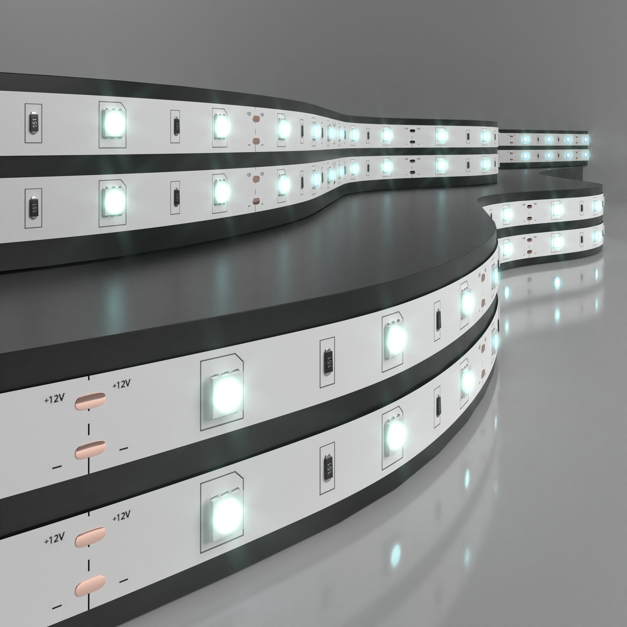 Лента светодиодная 12V 7,2W 30Led 5050 IP20 холодный белый, 5м Elektrostandard