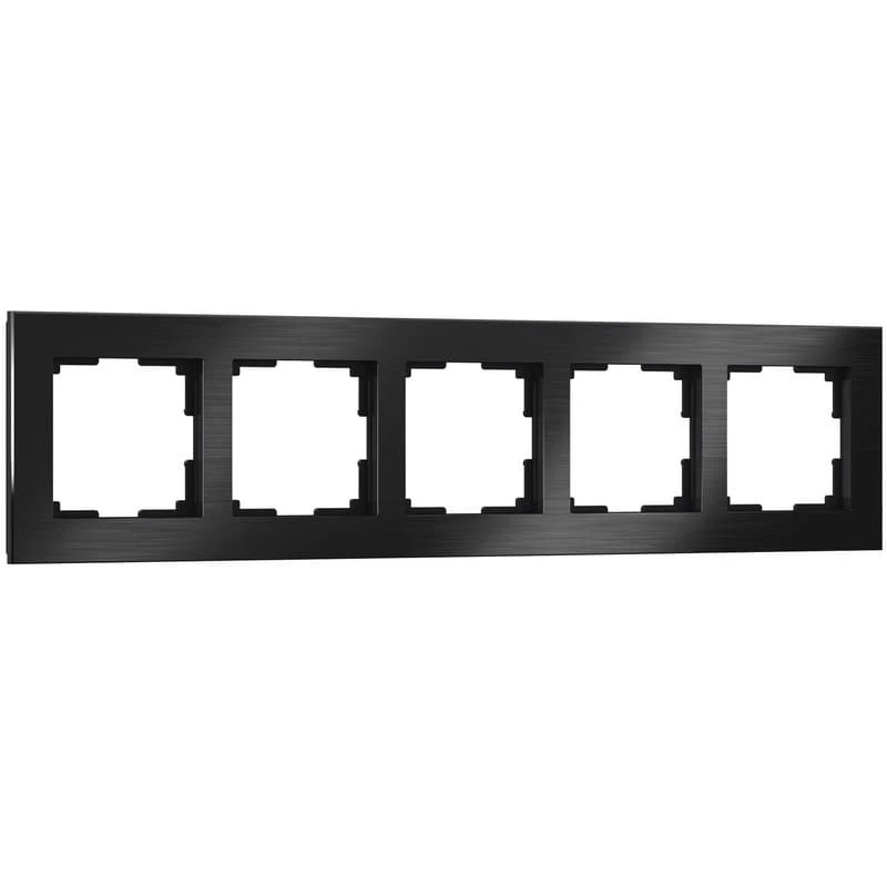 Рамка на 5 постов Aluminium (черный алюминий) Werkel