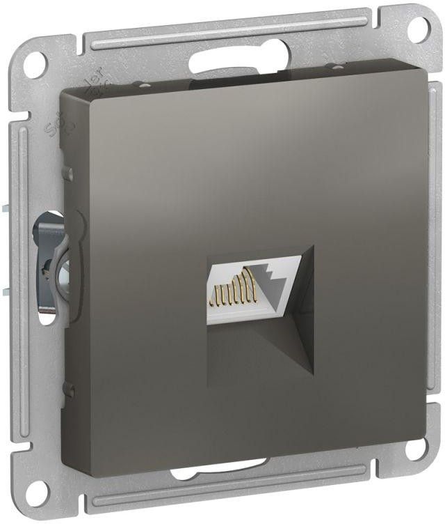 Розетка компьютерная AtlasDesign RJ45 кат.5E механизм сталь SE ATN000983