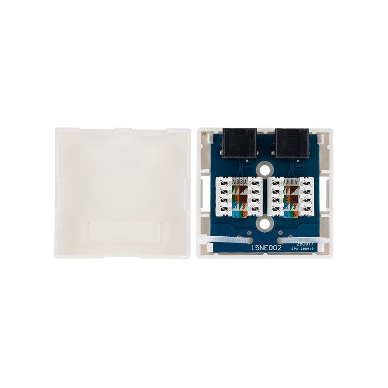 Розетка компьютерная внешняя, 2-порта RJ-45 (8P8C), UTP CAT 6 REXANT - Фото 4