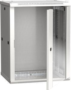 ITK Шкаф настенный LINEA W 12U 600х450мм дверь стекло RAL 7035