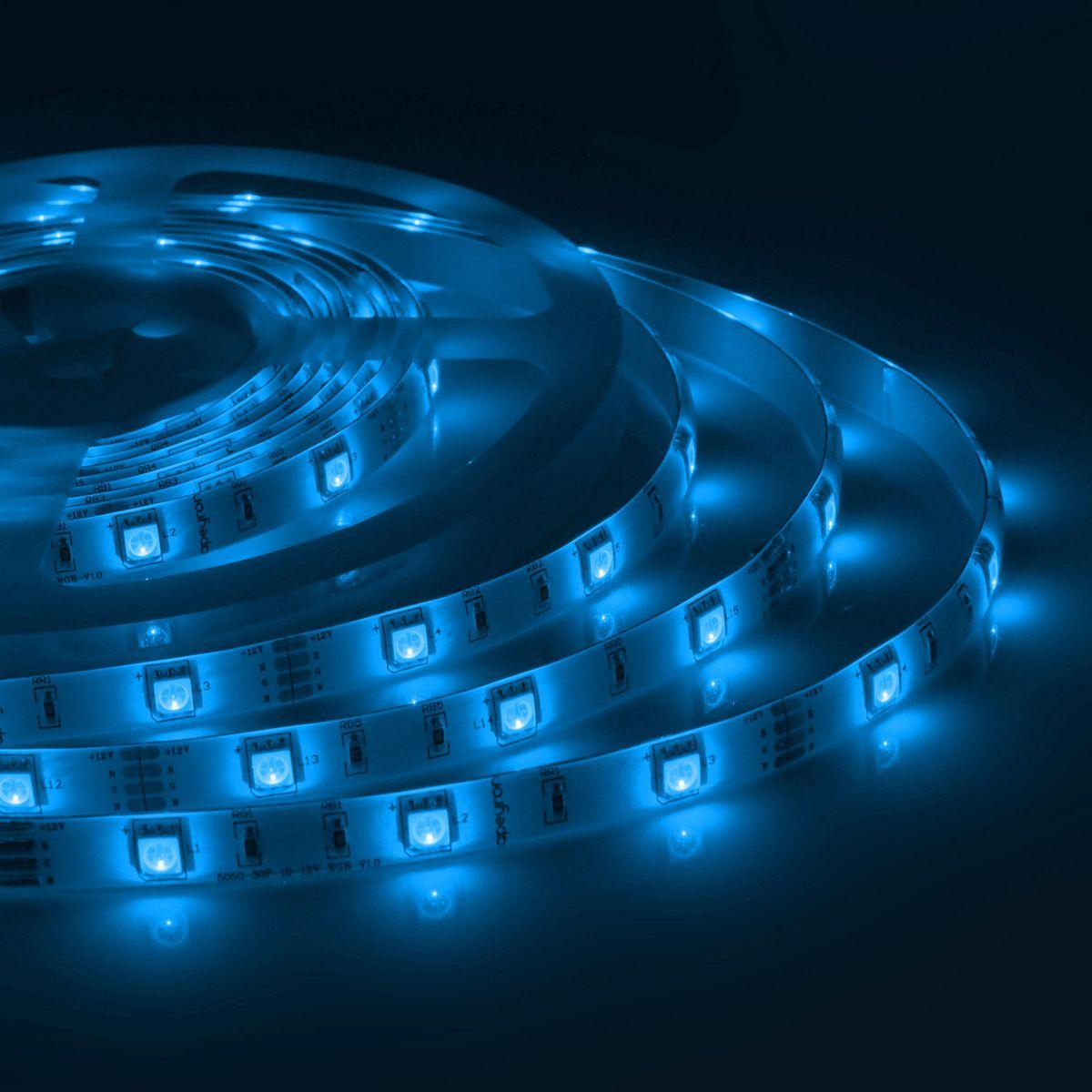 Комплект светодиодной ленты smd5050 30д/м 12В IP65 5м RGB Apeyron - Фото 34