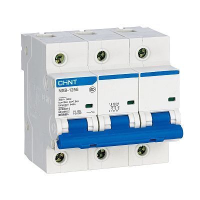Автоматический выключтатель NXB-125 3P 125А 10kA х-ка D (R) CHINT