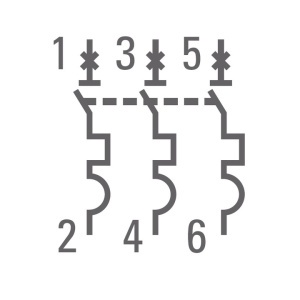 Авт. выкл. 3P 1,6А (C) 4,5kA ВА 47-63 EKF