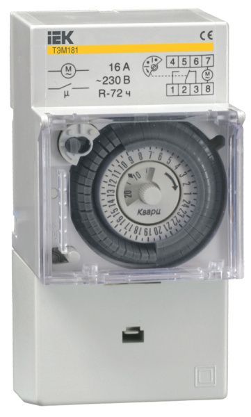 KARAT Таймер ТЭМ181 аналоговый 16А 230В на DIN-рейку IEK MTA20-16