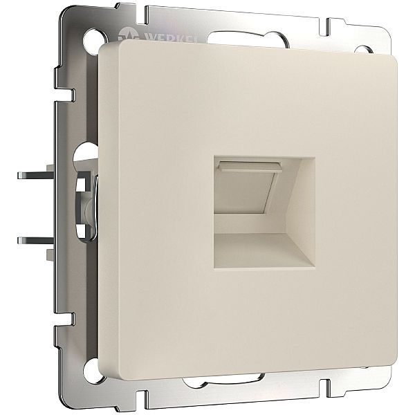 Розетка Ethernet RJ-45 (айвори матовый) Werkel