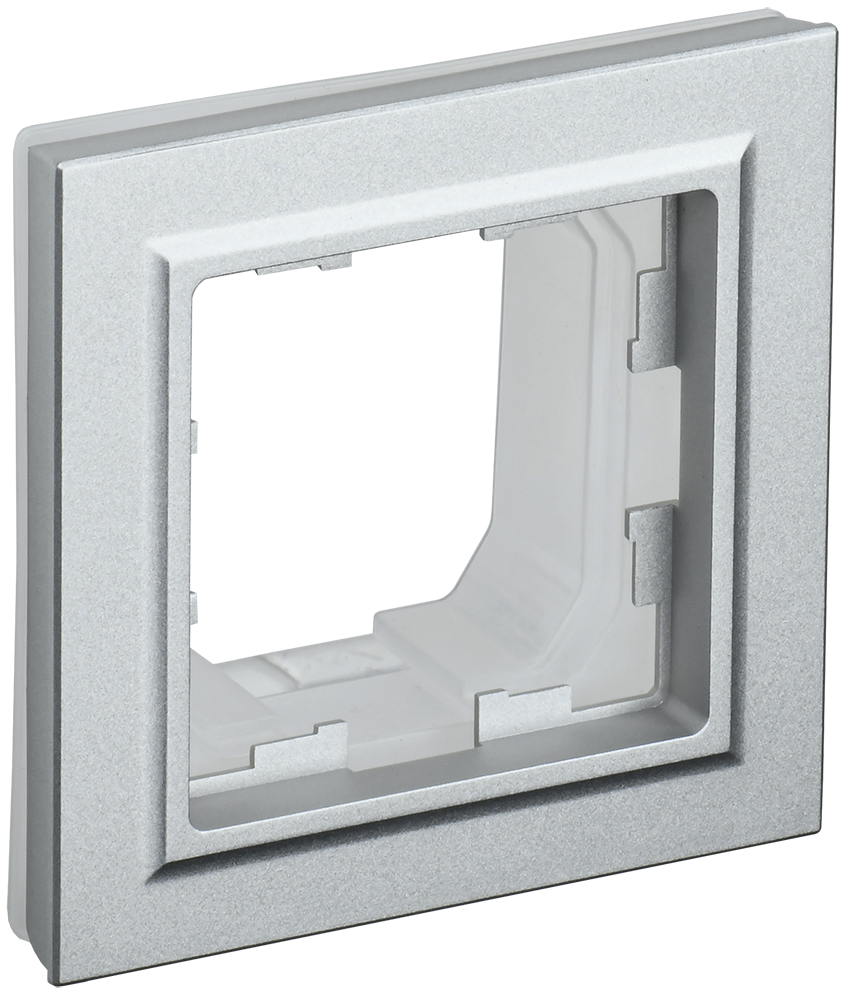 BRITE Рамка 1-местная IP44 РУ-1-БрА-44 алюминий IEK