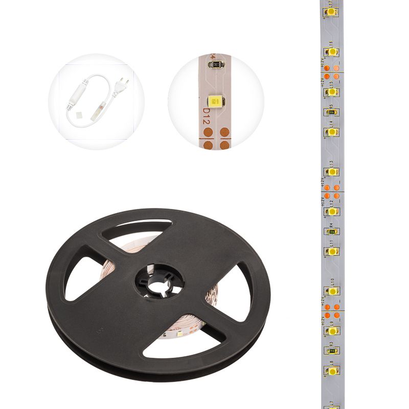 Лента светодиодная 12В, SMD2835, 4,8Вт/м, 60 LED/м, 6500K, 8мм, 5м, IP20 LAMPER - Фото 3