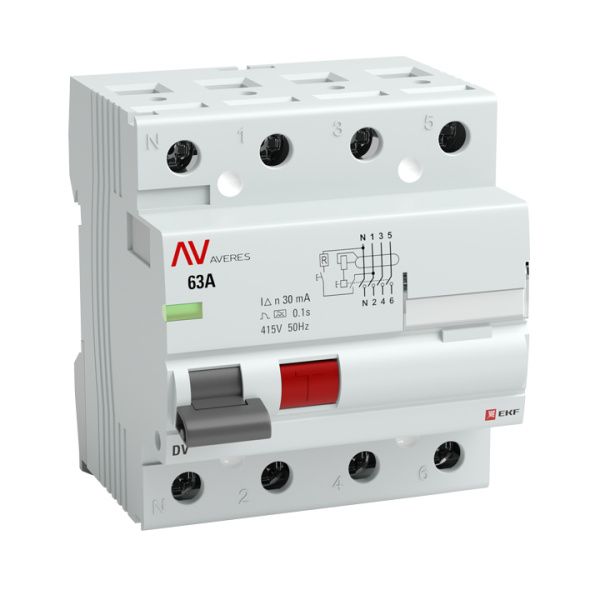 DV 4P 100А/300мА (S) EKF AVERES