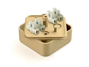 Коробка монтажная с клем. колодкой 50х50х20мм ДУБ (48/192шт)
