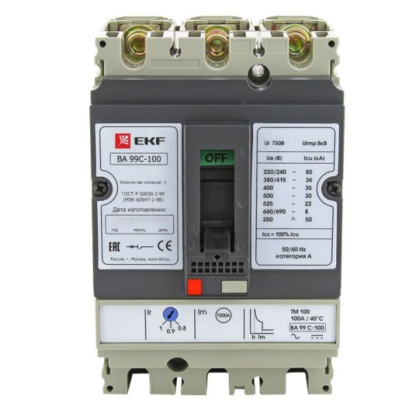 ВА-99C 100/16А 3P 35кА EKF - Фото 6