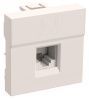 Розетка компьютерная РКИ-20-00-П RJ-45 UTP кат.5e (на 2 модуля) ПРАЙМЕР белая IEK CKK-40D-RI2-K01