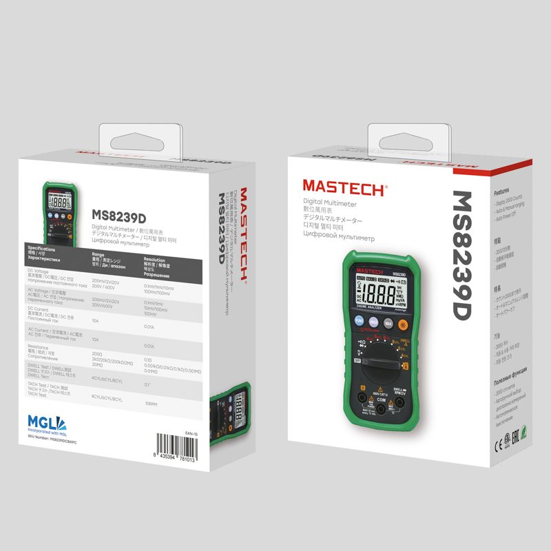 Автомобильный мультиметр MASTECH MS8239D - Фото 3