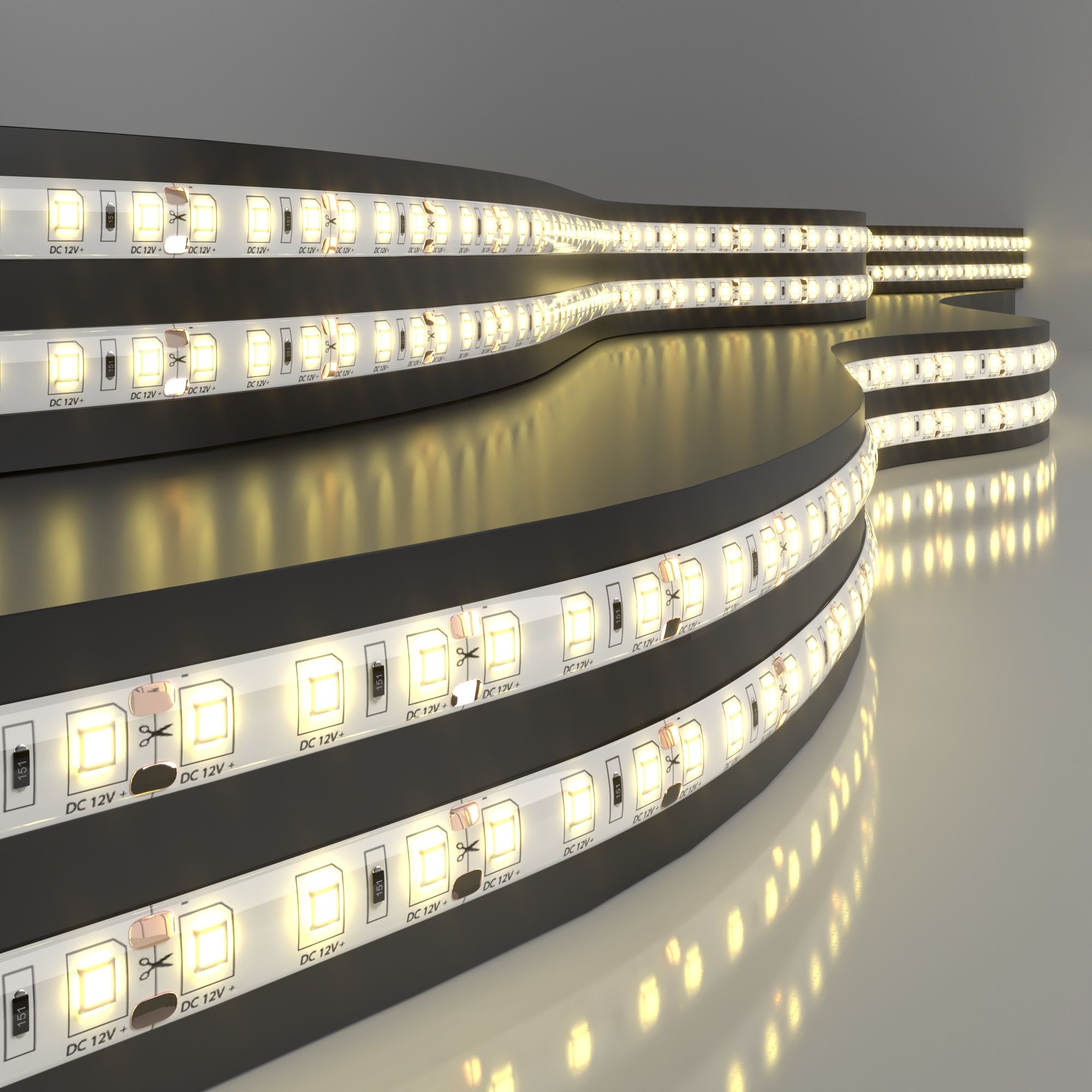 Лента светодиодная 12V 9,6W 120Led 2835 IP65 теплый белый, 5м Elektrostandard