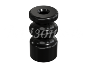 Изолятор фарфоровый двойной для наружного монтажа витой электропроводки, цвет -черный,  (20 шт/уп), 