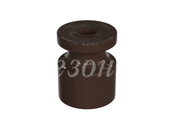 Изолятор пластиковый для наружного монтажа витой электропроводки,  D20х24мм, цвет - коричневый