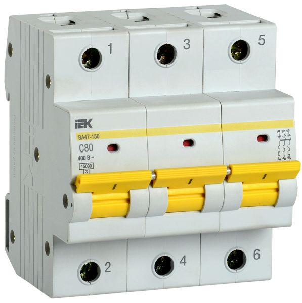 KARAT Автоматический выключатель ВА47-150 3P C 80А 15кА IEK