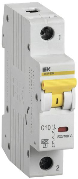 KARAT Автоматический выключатель ВА47-60M 1P C 10А 6кА IEK